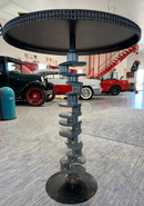 High-top table made from a crankshaft and timing chain.