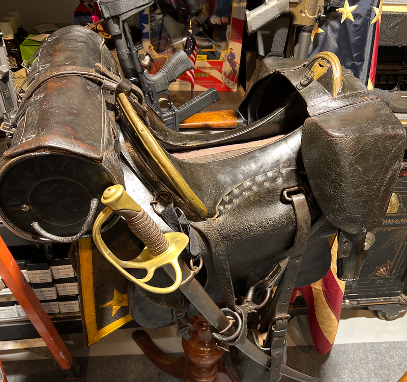 Original Civil War Officer's Saddle.  McClellan-style. Made by Allegheny Arsenal