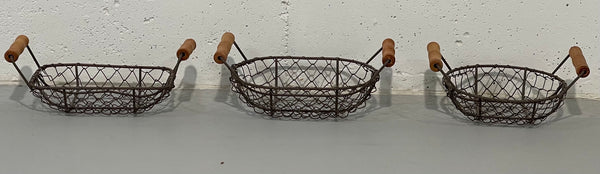 Antique Metal Egg Baskets