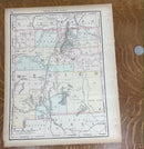 Antique Original CO & NM Map