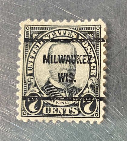 1926 7 cent McKinley stamp