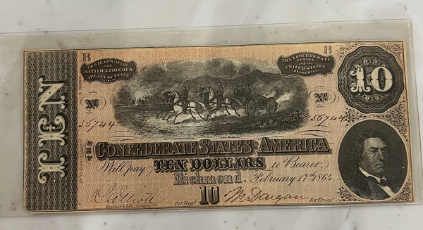 $10 Confederate States of America