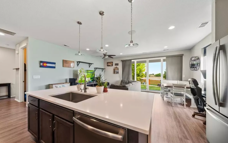 Home for sale Erie/Frederick: 4 bed, 1 office, full basement, 2-car garage, pool access.