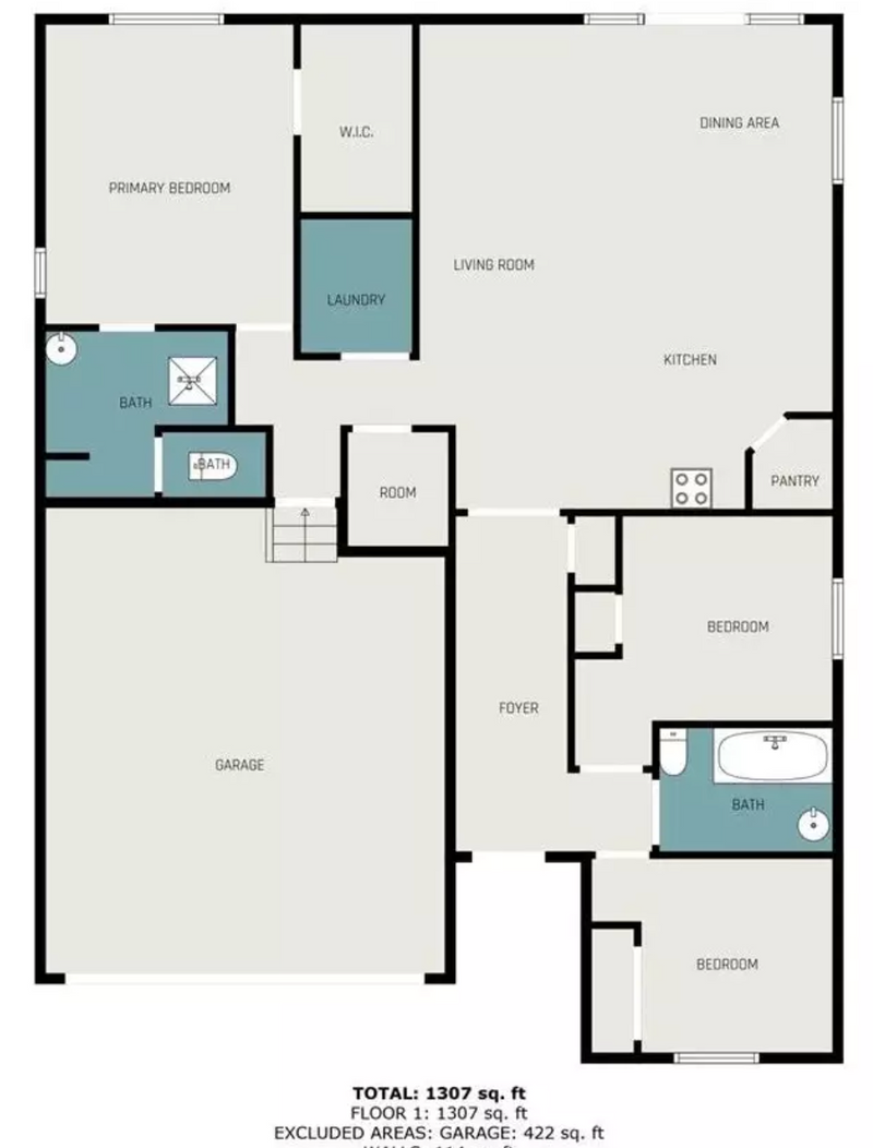 Home for sale in Erie/Frederick. 3 bed, 2 bath, 2-car garage, one-floor, pool access.