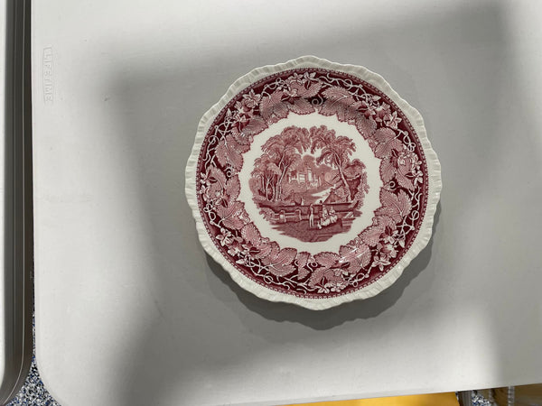 Vista Pink (No Trim) China by Mason's China Large Dinner Plate