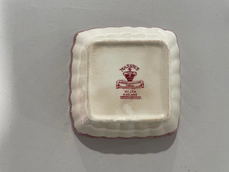 Vista Pink (No Trim) China by Mason's Small square Bowl
