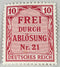 1903 Frei Durach Ablösung NR 21 stamp