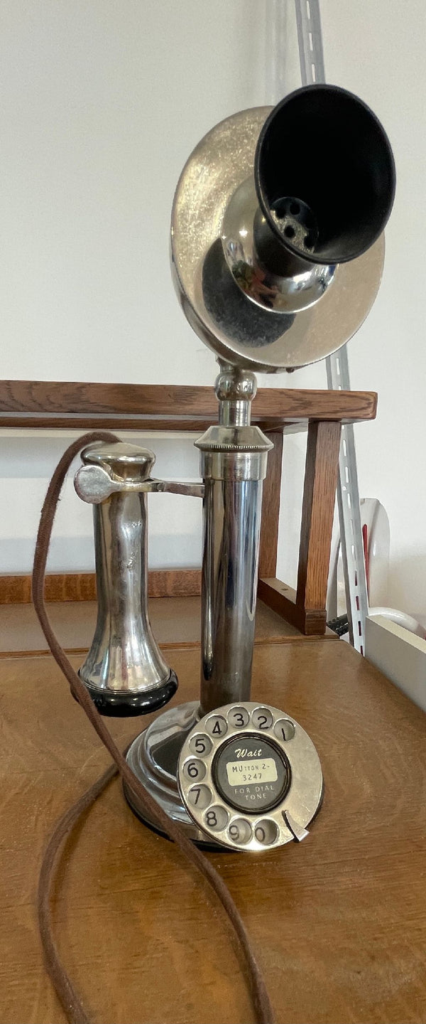 Early 1900's Rotary Dial Candle Stick Telephone