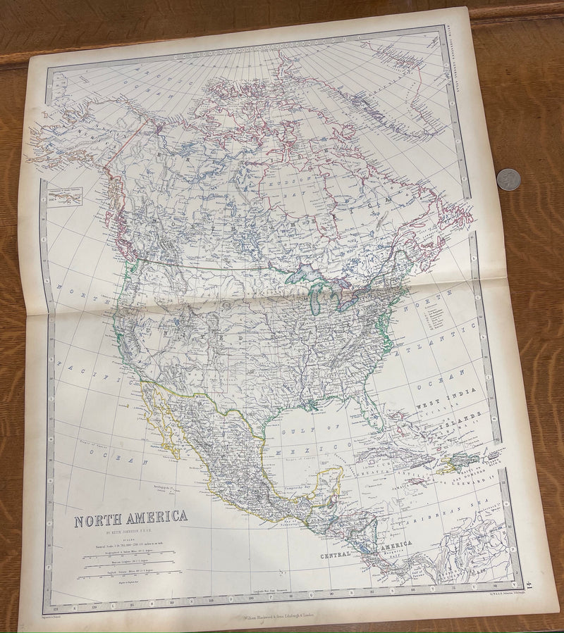 Antique North America Map