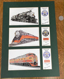 Antique 1996 Train Drawings