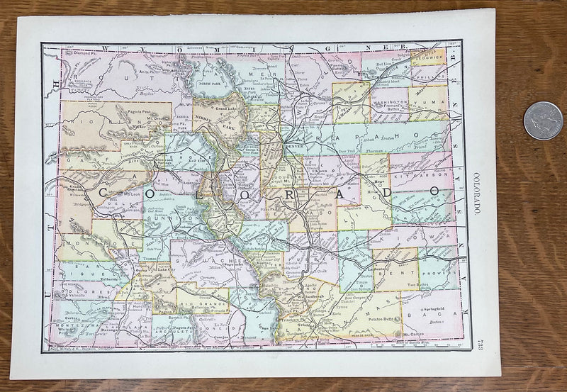 Antique CO & CT Map
