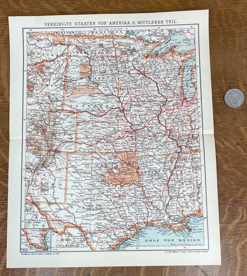 Antique Gulf Of Mexico Map