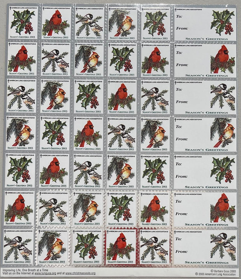 2003 American Lung Association Stamps