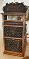 Antique copper National Cash Register model 211 with matching receipt box and spike.