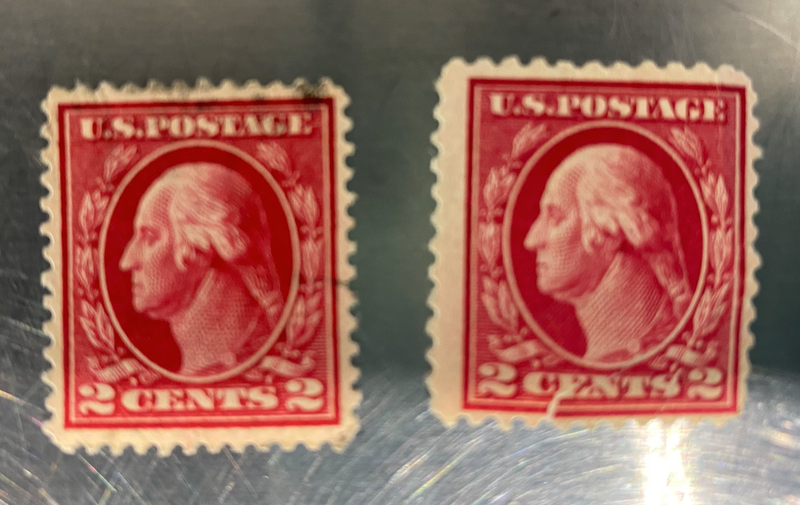 1908, 2 cent, Washington Carmine stamp