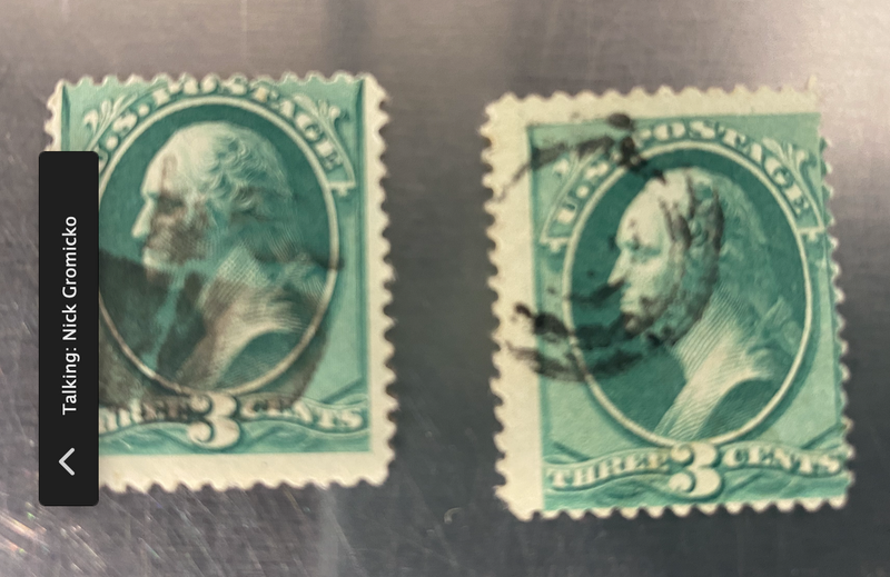 1870-71, 3 cent Washington Green Stamps