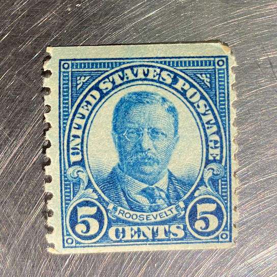 1925, 5 cent Theodore Roosevelt stamp