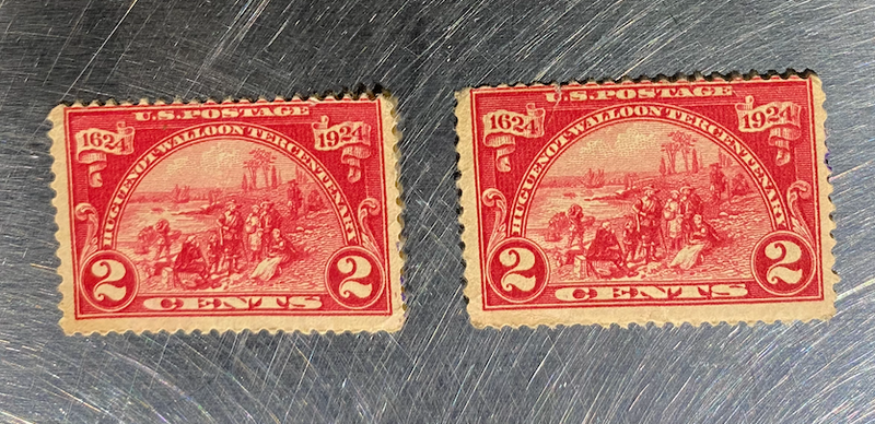 1924, 2 cent, Landing At Fort, orange stamps.