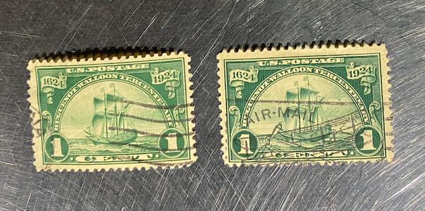 1924, 1 cent, Ship Niev Nederland stamps.