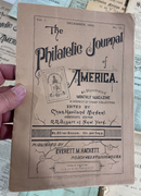 Large collection of old philatelic stamp catalogues from the 1800s.