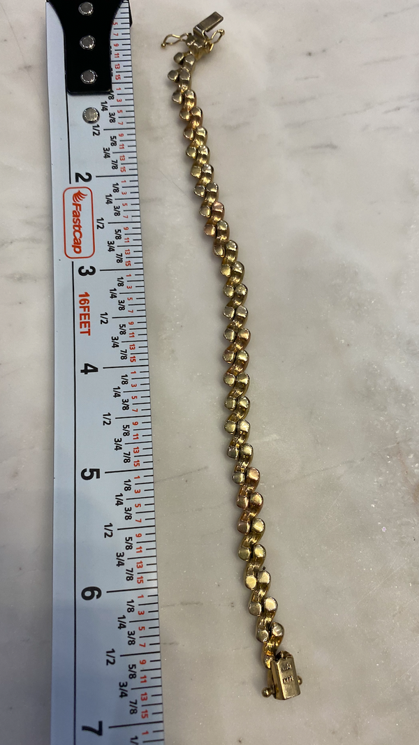 7" gold bracelet.