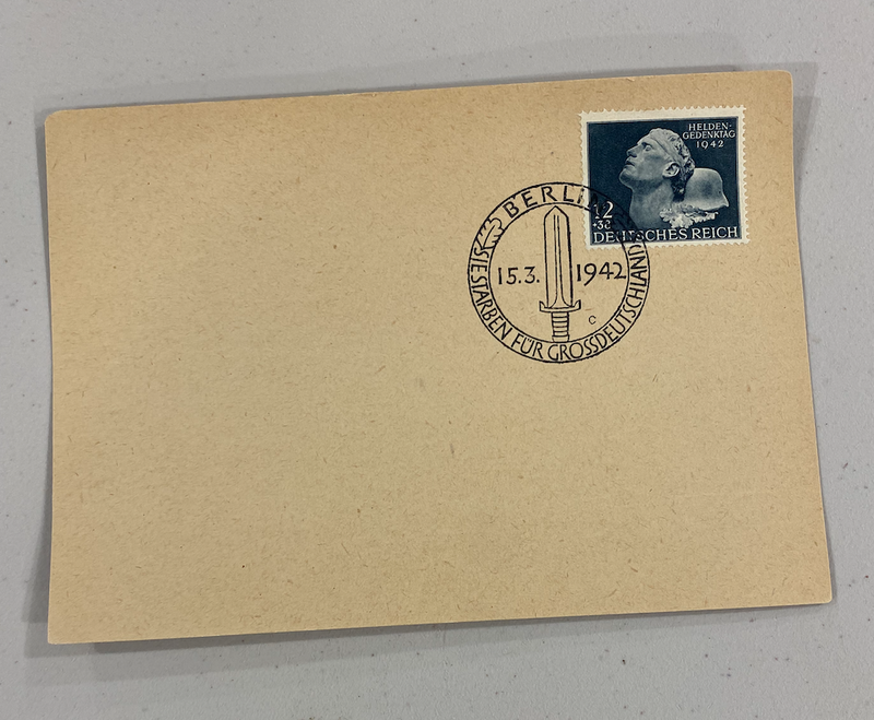 Germany Mi#812 SC#B202 Berlin Heroes Memorial Day Postmark Card 1942