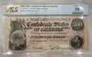 $500 1864 Confederate Currency