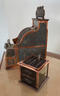 Antique copper National Cash Register model 211 with matching receipt box and spike.