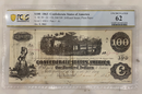 $100 1863 Confederate Currency