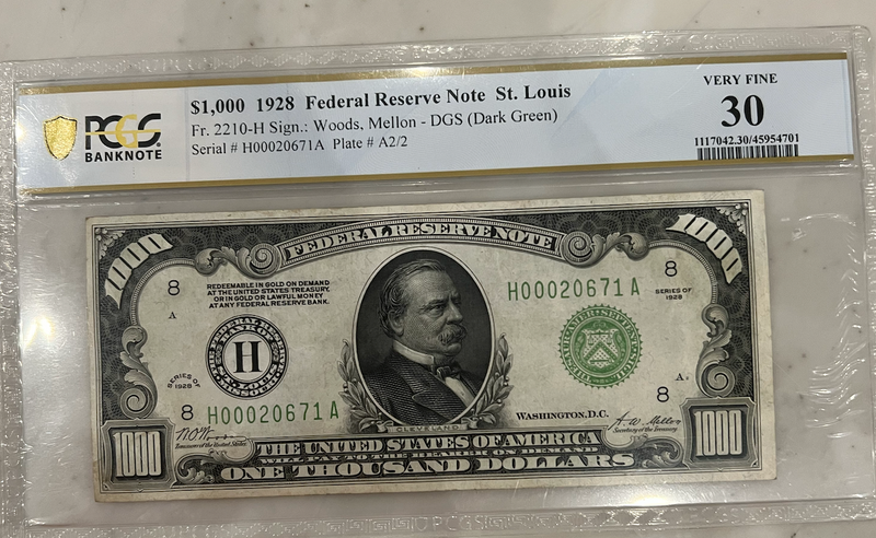 $100 1928 Federal Reserve Note St. Louis
