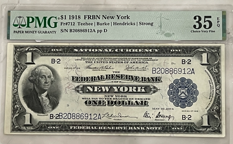 $1 1918 FRBN New York