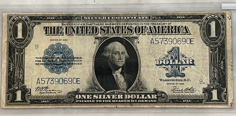 $1 One Silver Dollar.  U.S.