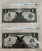 $1 1899 Silver Certificates (two consecutive serial numbers)