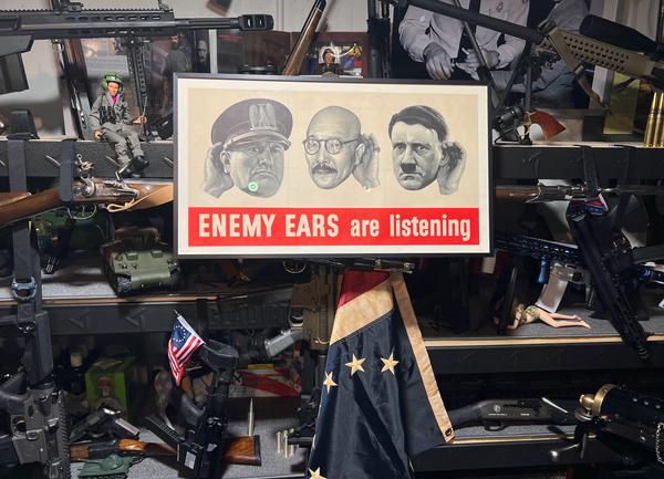 Authentic, original "ENEMY EARS are listening" poster.