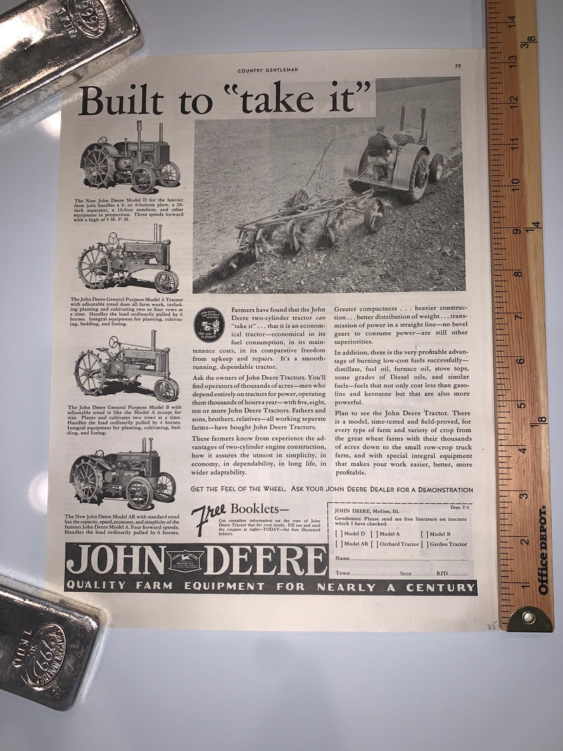 Vintage John Deere Print Ad